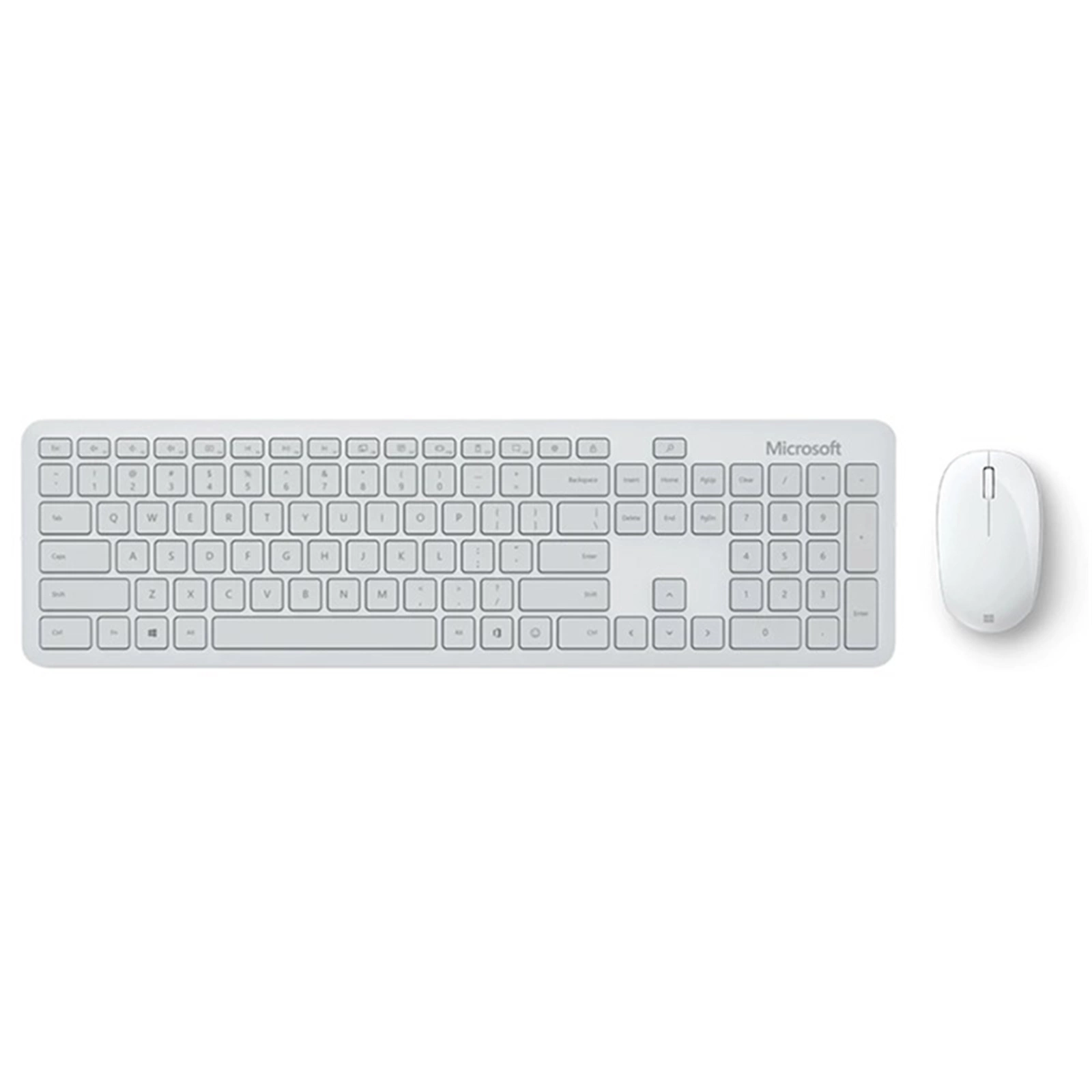Microsoft Bluetooth Desktop keyboard and mouse in Glacier white