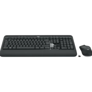 Logitech MK540 Advanced wireless keyboard and mouse, front view with mouse and receiver