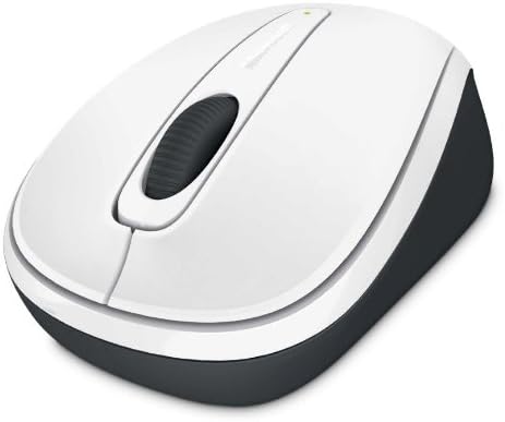 Microsoft Wireless Mobile Mouse 3500, gloss white, angled view
