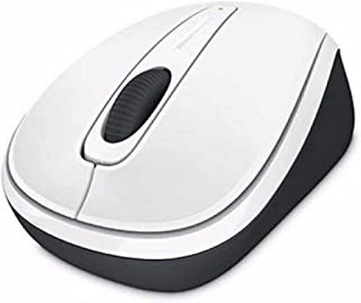 Microsoft Wireless Mobile Mouse 3500, gloss white, side view